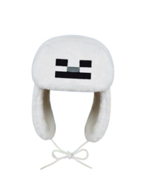 Other Designers Japanese Cartoon Anime Minecraft Creeper Ushanka Green Hat Cute Y2K Warm Earflap Trapper Hat Bomber