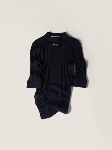 Miu Miu Ribbed knit wool sweater