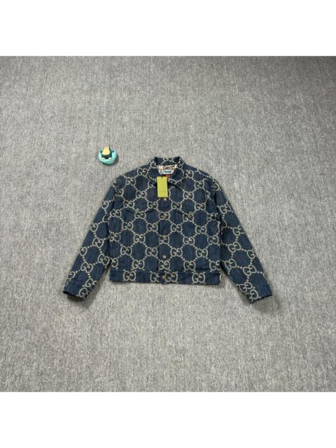 GUCCI Gucci blue all-over print denim jacket