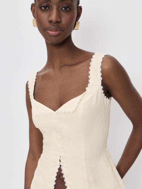 Reformation Viola Linen Top