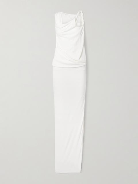 CHRISTOPHER ESBER Ravelled Asymmetric Cutout Draped Jersey Maxi Dress