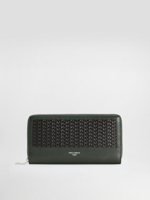 Dolce & Gabbana Plongé woven calfskin wallet