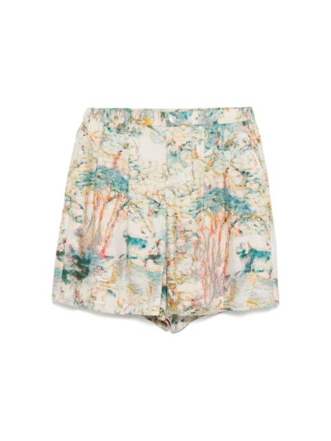 graphic-printed shorts