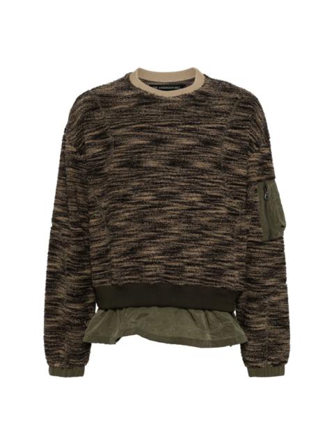 layered fleece sweater