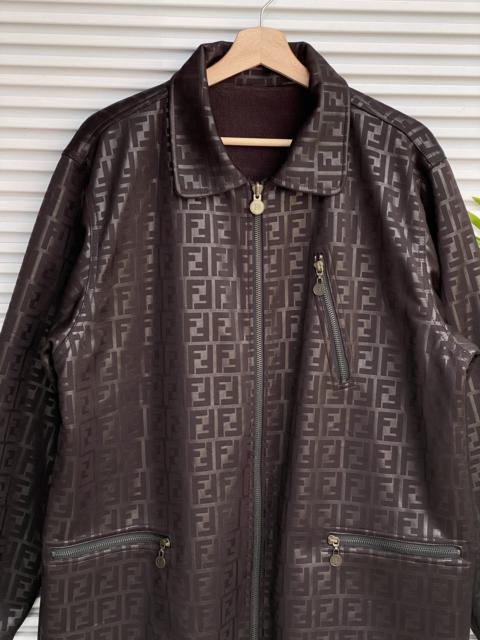 FENDI Vintage Fendi Monogram Reversible Fleece/Cotton Jacket