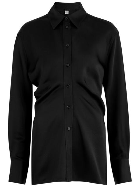 Toteme Gathered Satin Shirt
