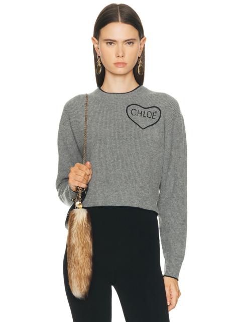 Chloé Embroidered Heart Logo Sweater