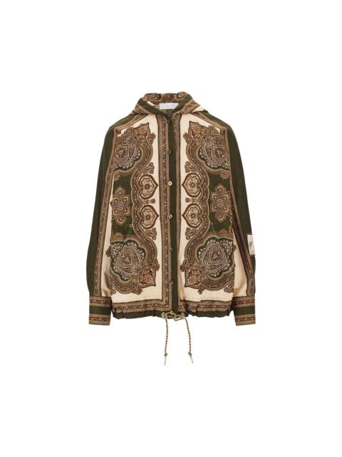 Zimmermann Zimmermann Mahon Hooded Shirt Green