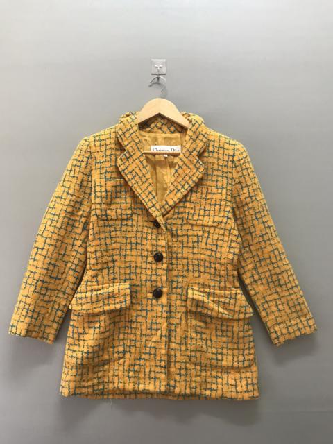 Dior Vintage Christian Dior Plaid Stitched Coat