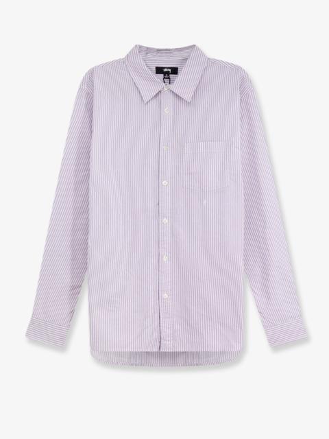 Stüssy Stussy Standard Striped Cotton Shirt Purple