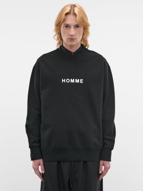 Comme des Garçons Homme Black Cotton Logo Crewneck Sweatshirt