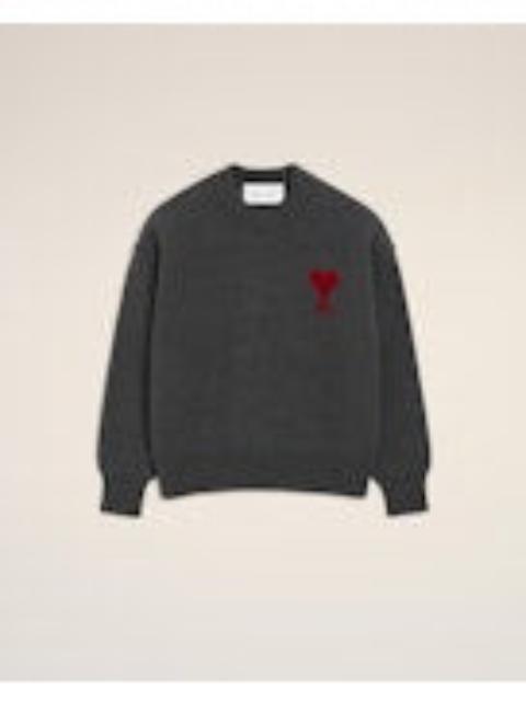 AMI Paris Ami Paris Men Crewneck Sweater With Contrasted Ami De Coeur