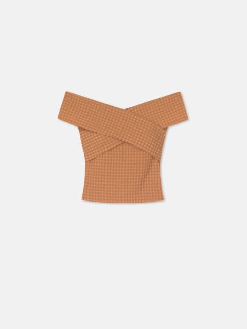 Nanushka Off The Shoulder Wrap Top