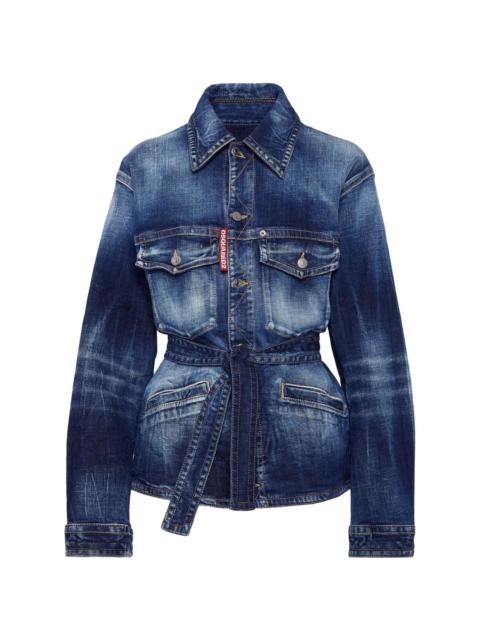 DSQUARED2 belted denim jacket
