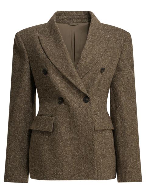 Brunello Cucinelli Brunello Cucinelli Double-breasted Wool Blazer Brown
