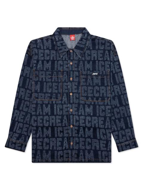 ICECREAM OVERSIZED ECHO L/S SHIRT - BLUE MOON