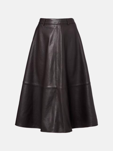 The Frankie Shop Savil leather midi skirt