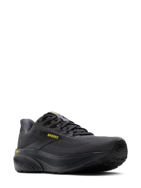 BROOKS Brooks Ghost 17 Running Shoe in Ebony/Black/Yellow at Nordstrom