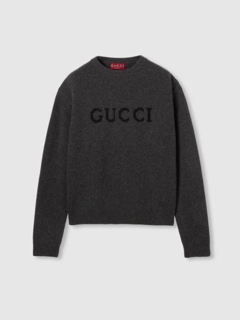 GUCCI Wool cashmere rib knit sweater