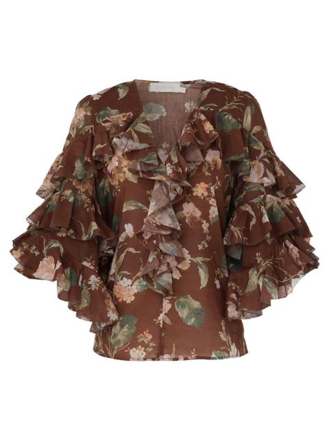 Zimmermann ACACIA RUFFLE BLOUSE