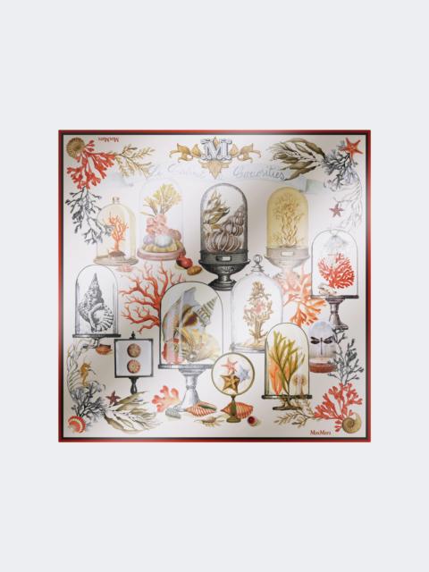 Max Mara Printed silk twill oversized scarf - BEIGE