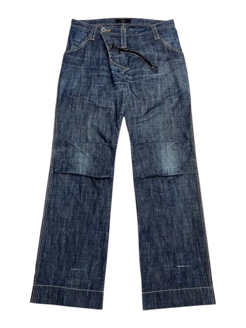 Other Designers CCP (Crazy Character Print) - 🔥 Rare Vintage CCP Japan Denim Slanted Zipper Wide Leg 31”