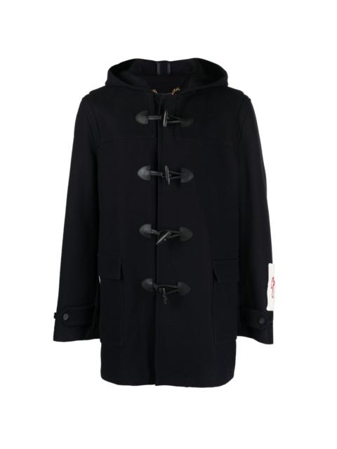 hooded wool-blend duffle coat