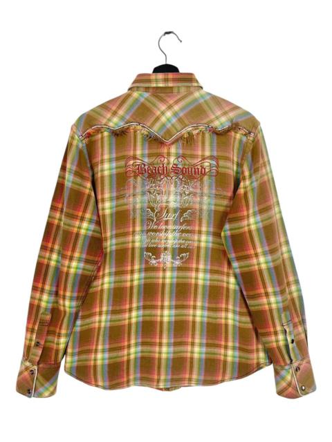 Other Designers Vintage Beach Sound Western Button Up