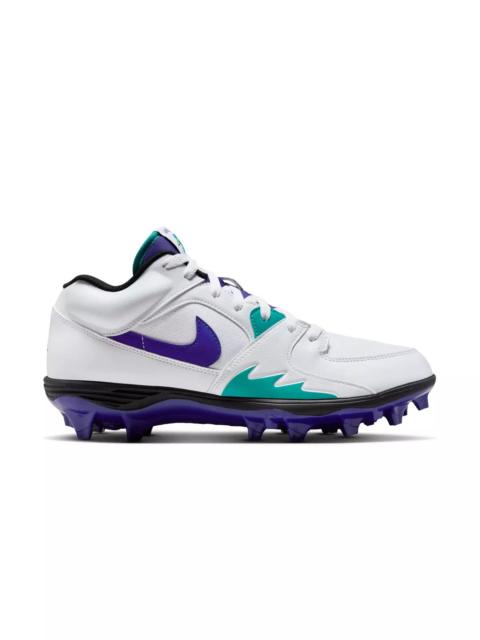 Jordan Stadium 90 Low TD "White/Grape Ice/New Emerald/Black" Men's Football Cleat