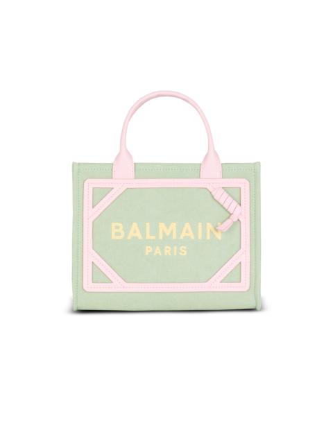 Balmain B-Army Small canvas and leather tote bag