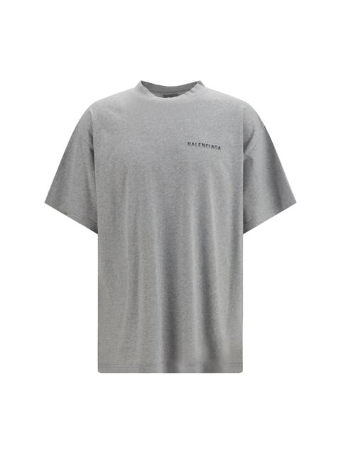 BALENCIAGA Balenciaga Cotton Logo T-shirt Heather Grey
