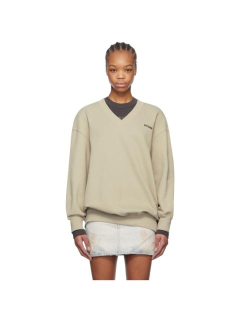 We11done Khaki Oversized Sweatshirt