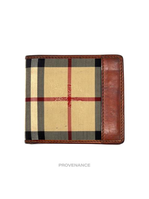 Burberry Burberry Nova Check Canvas Bifold Wallet - Brown Leather
