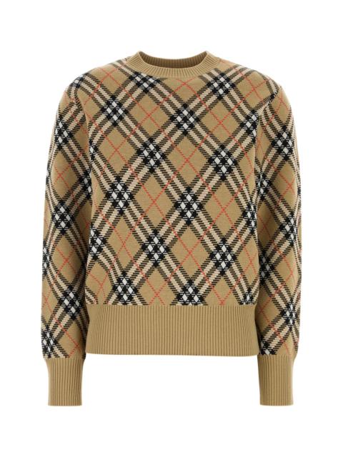 Burberry Embroidered wool blend sweater
