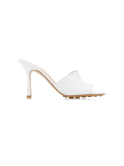Bottega Veneta Stretch Leather Slide Sandals white