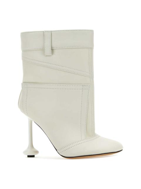 Ivory Nappa Leather Toy Ankle Boots