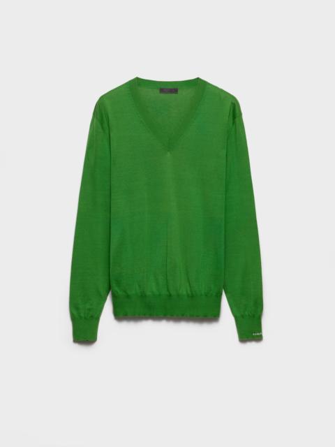 Prada Cotton V-neck sweater