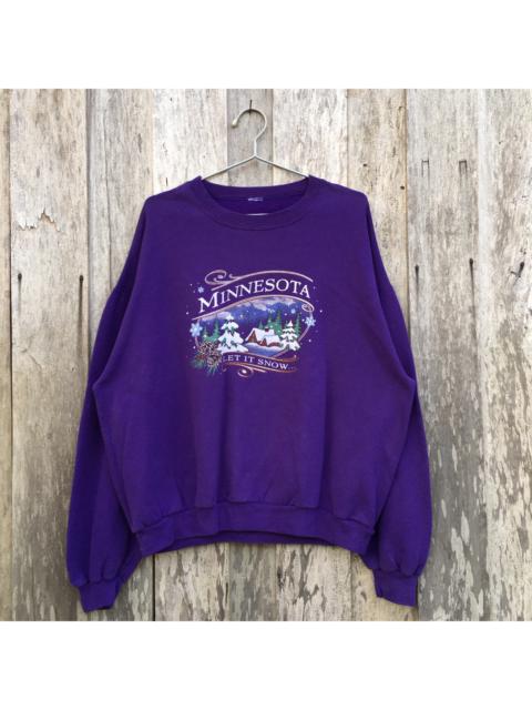 Other Designers Vintage - Vintage Minnesota Let it Snow Animated Crewneck Sweatshirt