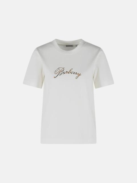 Burberry WHITE COTTON T-SHIRT