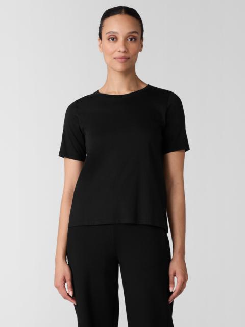 EILEEN FISHER Organic Pima Cotton Jersey Round Neck Tee