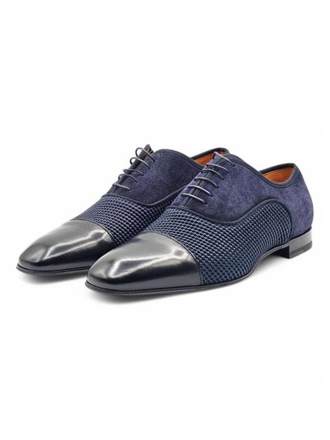Greggo Leather and Suede Oxford Shoes - Blue EU 42 / US 9
