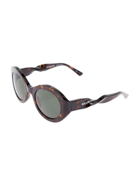 BALENCIAGA Balenciaga Women Balenciaga Woman's Twist Round Brown Acetate Sunglasses