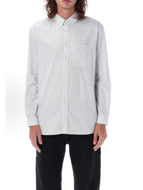 SAINT LAURENT Brand new Saint Laurent (SLP) Fall/Winter 2023 light blue pinstripe shirt.
