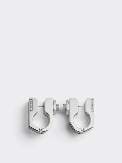 Ferrari Earrings with polished chrome finish
