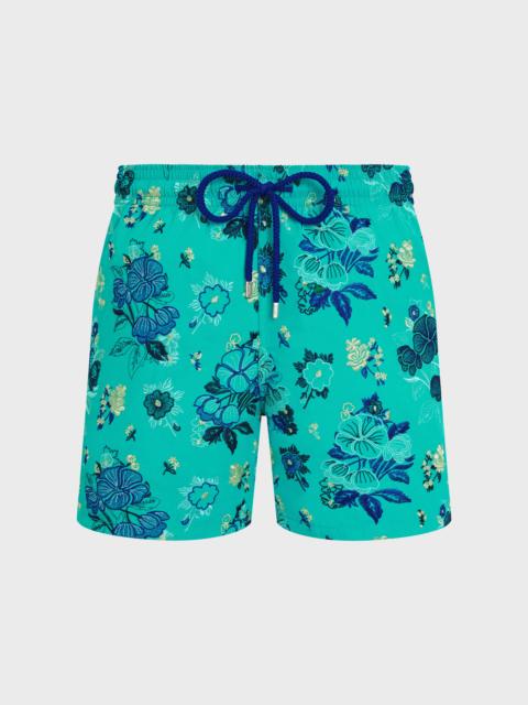 Vilebrequin MEN SWIM SHORTS EMBROIDERED FLOWERS - LIMITED EDITION