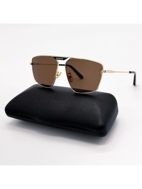 BALENCIAGA NEW BALENCIAGA SUNGLASSES BB0246SA 003 GOLD MEN EYEWEAR BALE