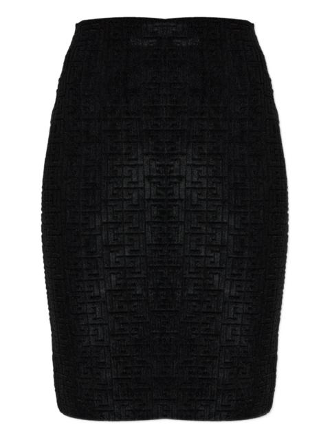 Balmain Balmain Women Monogram Midi Skirt