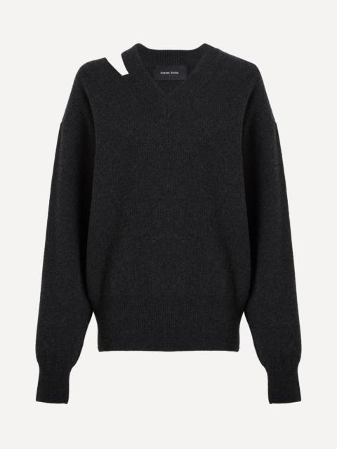 Simone Rocha Embellished Merino Seam Bite Jumper