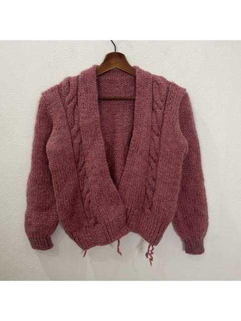 Other Designers Aran Isles Knitwear - Vintage Unbranded Mohair Cardingan Knitwear