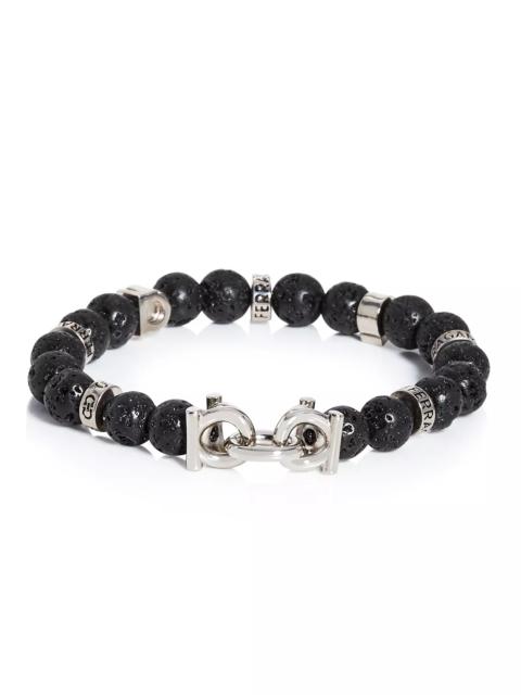 FERRAGAMO Double Gancini Bead Bracelet